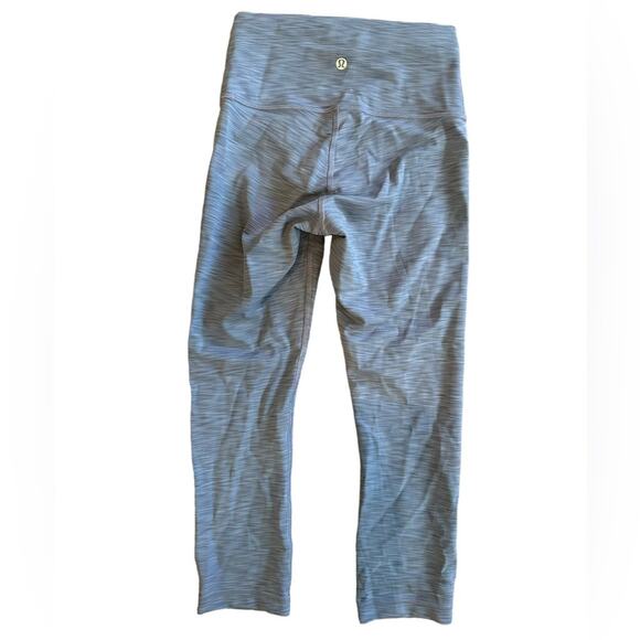 Lululemon Wunder Train HR Crop Leggings Heathered Peri Purple Size 4 - Picture 5 of 9